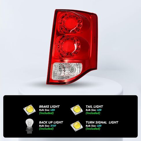 استبدال تجميع الأضواء الذيل للفترة 2011-2020 دودج جراند كارافان OE LED المصابيح الخلفية للضوء الخلفي RH (يمين/جانب الراكب) in Kuwait