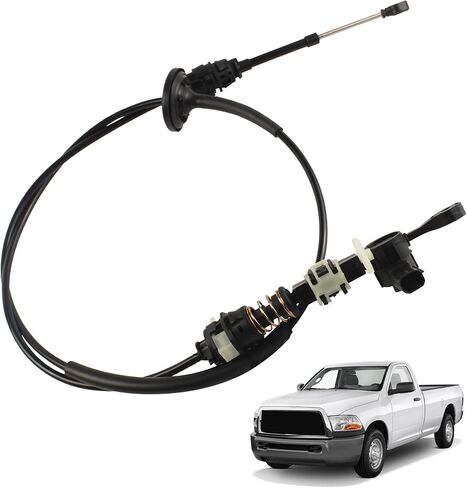 52107847AM Automatic Shift Control Cable Compatible With 2003-2010 Dodge Ram 1500 2500 3500 4500 5500 With 45RFE Auto Transmission Replacement Gear Cable Replaces 52107847AK in Saudi Arabia