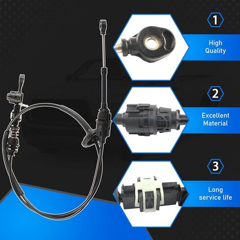 52107847AM Automatic Shift Control Cable Compatible With 2003-2010 Dodge Ram 1500 2500 3500 4500 5500 With 45RFE Auto Transmission Replacement Gear Cable Replaces 52107847AK in Saudi Arabia