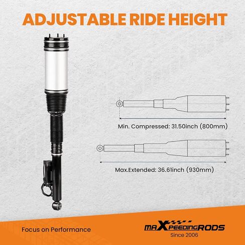 MaxPeedingrods زوج صدمة الهواء الخلفي للزوج من Mercedes-Benz S-Class S500 S500 S600 2000-2006 (بدون ABC/4MATIC/AWD) 2203205013 220320501360 2203202338888888 in Kuwait