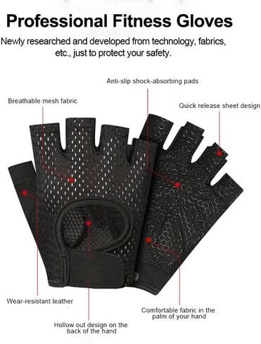 Breathable Workout Gloves, Workout Gloves with Wrist Wrap Support for Men and Women, Full Palm Protection, Exercise Gloves for Weight Lifting, Training, Gym, Training, Pull ups-Black in Saudi Arabia