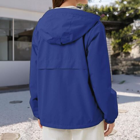 Women's Lightweight Packable Rain Jacket Waterproof Hooded Windbreaker for Hiking and Travel in Saudi Arabia