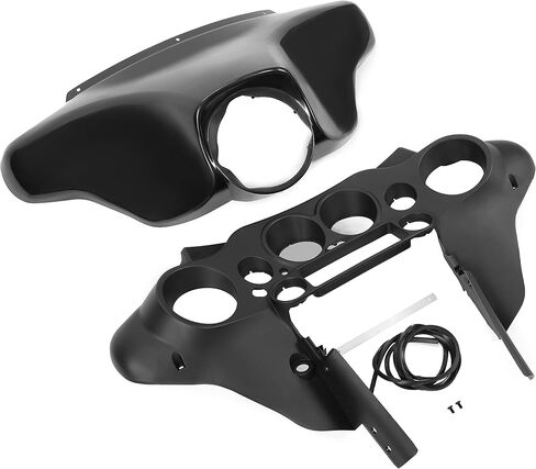HECASA Batwing Inner Outer Fairing Compatible with 1996-2013 Harley Davidson Touring Electra Glide Street Glide Black ABS Front in Saudi Arabia