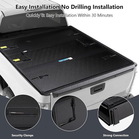 تغطية Truck Bed Tonneau لفورد مافريك 4.6 قدم ، غطاء Tri-Fold Hard Truck Bed Tonneau For Ford Maverick 4.6ft 2022-2025 in Kuwait