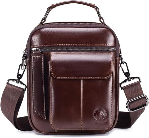 RAINBOW HORSE Men's Vintage Genuine Leather -Durable,Stylish & Practical Crossbody Bag for Daily Essentials in Saudi Arabia