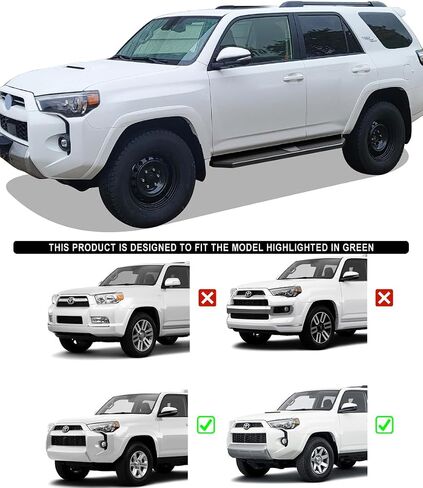 APS 6-inch (Black Stainless Steel Powder Coated Flat Style) Running Boards Side Bars Side Steps Compatible with Toyota 4Runner 2010-2016 Trail & 17-24 TRD Off-Road & 2014-2024 SR5 in Saudi Arabia