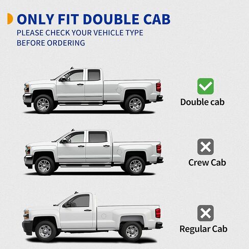 6.5 بوصات لوحات وخطوات متوافقة مع Chevy Silverado/GMC Sierra 2007-2018 1500 | 2019 Limited/Ld | 2007-2019 2500HD/3500HD تمديد/كابينة مزدوجة ، خطوة جانبية من الفولاذ المقاوم للصدأ in Saudi Arabia