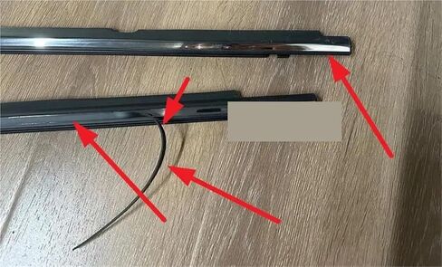 4 قطع كروم أو أسود خارج المطاط For2003-2008 واقي الحامي للصفائح الزجاجية 75720-02120 (4 PCS chrome) in Kuwait