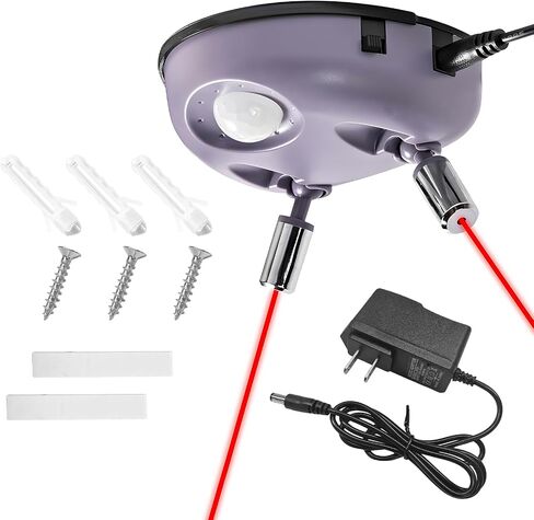 Dual Laser Garage Parking Assist Guide, 360-Degree Adjustable Wider Angles Garage Parking Sensor with AC Adapter, Park Assistant Guide System Car Stop Indicator for Automotive in Saudi Arabia