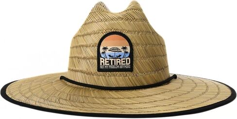 Retirement Gifts for Men, Men's Tides Pierside Lifeguard Beach Sun Straw Hat in Saudi Arabia