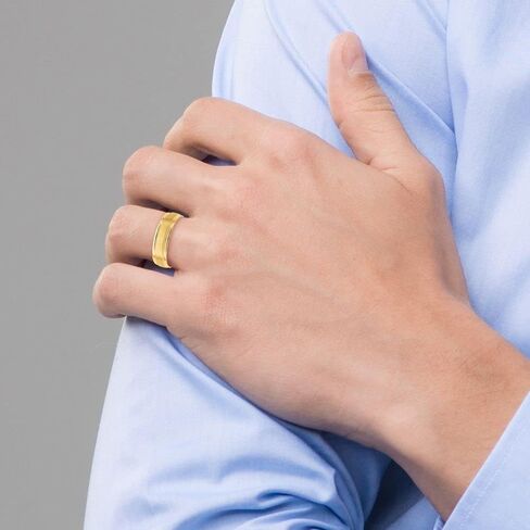 14k Yellow Gold Comfort Fit Unique Wedding Band Ring in Saudi Arabia