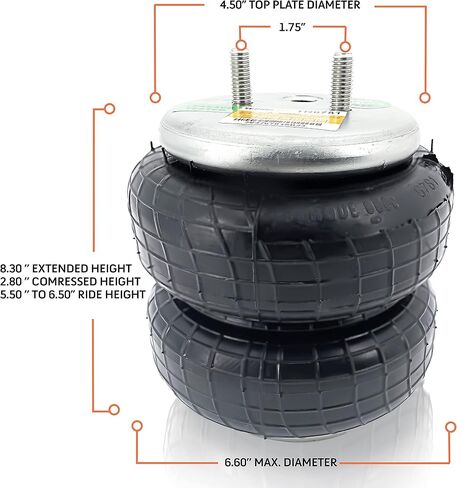 عزم الدوران 2 PCS من 6781 استبدال أكياس هوائية لـ 6781 6957 Firestone Ride Rite Rite Air Abcs و Torque Airbag Suspension (يحل محل Firestone 6781 6957 Air Air Bag Pring Air Bag Bag Bag Pring) (2 X TR6781) in Saudi Arabia