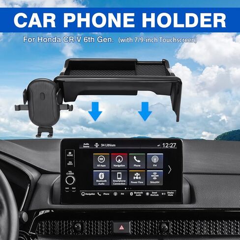 حامل هاتف السيارة Autorder لملحقات 2023 2024 Honda CR-V CRV حامل للهاتف الخلوي مقاس 9 بوصات مع منظم لوحة القيادة بدون استخدام اليدين ودوران 360 درجة in Saudi Arabia