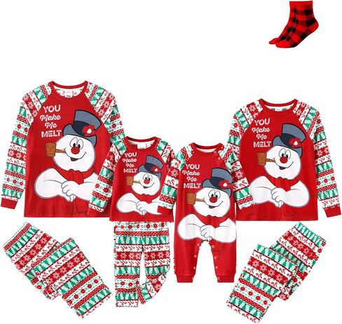 WARNER BROS Frosty the Snowman Christmas Family Matching Pajamas Snowflake Mommy and Me Xmas Pjs in Saudi Arabia