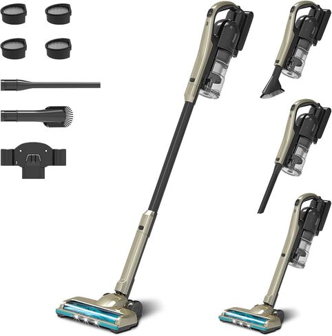 Cordless Vacuum Cleaner, 25Kpa Powerful Suction Ultralight Stick Vacuum with Tangle-Resistant Floor Brush, 2500mAh Fast-Charging Battery for Pet Hair Floor Carpet Stair, 4 Hepa in Saudi Arabia