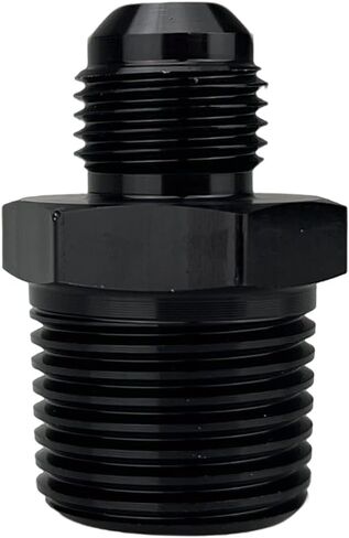6an الذكور يضيء إلى 3/8 "محول تركيب الأنابيب NPT الألومنيوم مستقيم الأسود ، حزمة من 4 in Kuwait