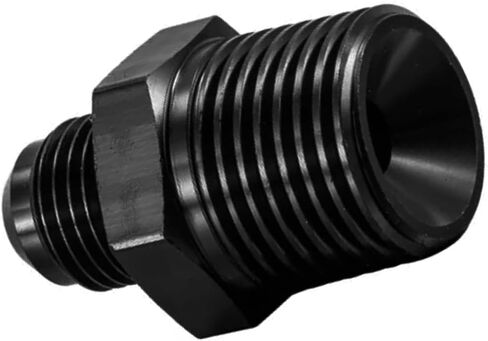 6an الذكور يضيء إلى 3/8 "محول تركيب الأنابيب NPT الألومنيوم مستقيم الأسود ، حزمة من 4 in Kuwait