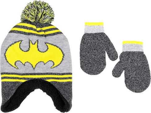 DC Comics Toddler Boy's Knit Batman Weather Weather و Mitten Set ، 2-4T in Saudi Arabia