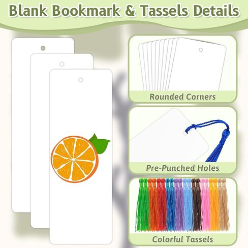 144 قطعة من ورق الإشارات المرجعية الفارغ مع 144 قطعة من الشريط الملون، إشارات مرجعية للبطاقات DIY للتزيين، مجموعة إشارات مرجعية لعلامات الهدايا واللوازم المدرسية، 5.5 × 2 بوصة in Kuwait