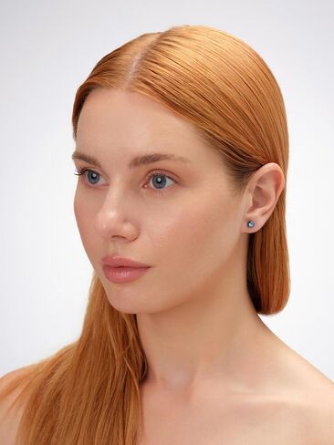Titanium Stud Earrings Hypoallergenic Crystal Ear Piercing Jewelry for Men or Women in Saudi Arabia