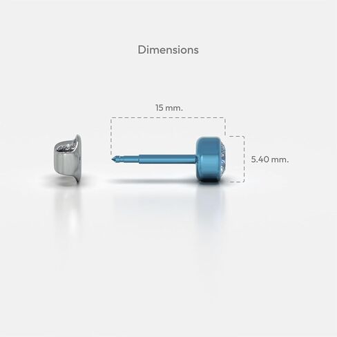 Titanium Stud Earrings Hypoallergenic Crystal Ear Piercing Jewelry for Men or Women in Saudi Arabia