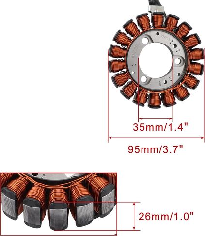 Woostar 18 Coil 5 Wire Magneto Stator بديل لعام 2001-2006 TRX350FE RANCHER 4X4 ES ATV OEM 31120-HN5-M01 in Saudi Arabia