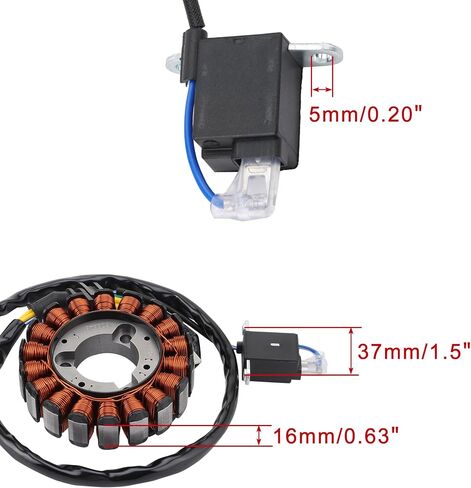 Woostar 18 Coil 5 Wire Magneto Stator بديل لعام 2001-2006 TRX350FE RANCHER 4X4 ES ATV OEM 31120-HN5-M01 in Saudi Arabia