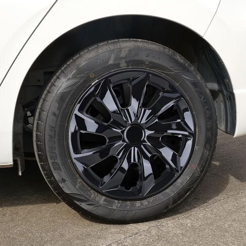 Wolfstorm 4 عبوات 16 بوصة Hubcaps ، تصميم خاص للاستبدال شكل الأزياء حافة حافة محرك Hubcaps ، والسيارة الشاحنة سيارات الدفع الرباعي المحور العجلة ، والفضة والأسود in Saudi Arabia