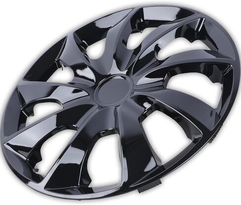 Wolfstorm 4 عبوات 16 بوصة Hubcaps ، تصميم خاص للاستبدال شكل الأزياء حافة حافة محرك Hubcaps ، والسيارة الشاحنة سيارات الدفع الرباعي المحور العجلة ، والفضة والأسود in Saudi Arabia