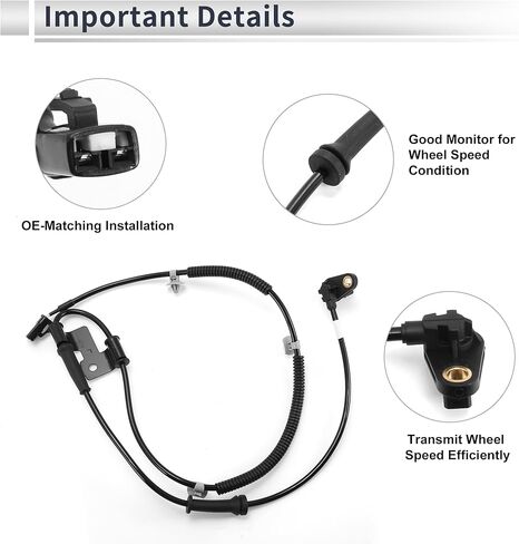 ABS Wheel Speed Sensor Front Left ABS Sensor Anti-lock Braking System Sensor No.956703J000 for Hyundai Veracruz V6 3.8L 2007-2012 in Saudi Arabia