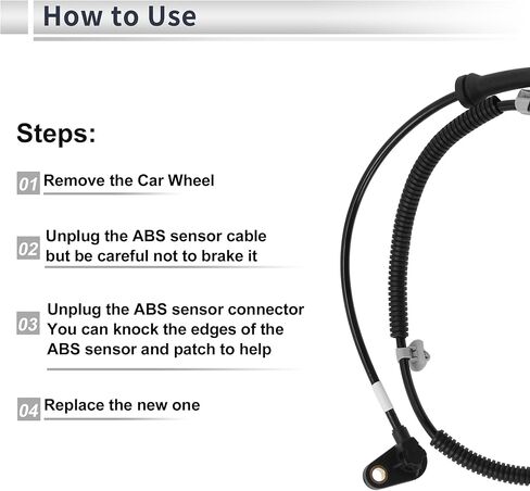 ABS Wheel Speed Sensor Front Left ABS Sensor Anti-lock Braking System Sensor No.956703J000 for Hyundai Veracruz V6 3.8L 2007-2012 in Saudi Arabia