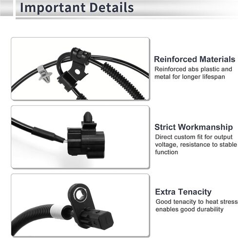 ABS Wheel Speed Sensor Front Left ABS Sensor Anti-lock Braking System Sensor No.956704D000 for Hyundai Entourage V6 3.8L 2007-2008 in Saudi Arabia