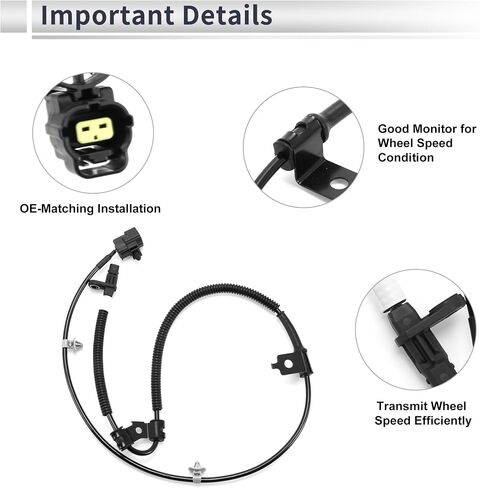 ABS Wheel Speed Sensor Front Left ABS Sensor Anti-lock Braking System Sensor No.956704D000 for Hyundai Entourage V6 3.8L 2007-2008 in Saudi Arabia