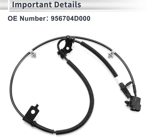 ABS Wheel Speed Sensor Front Left ABS Sensor Anti-lock Braking System Sensor No.956704D000 for Hyundai Entourage V6 3.8L 2007-2008 in Saudi Arabia