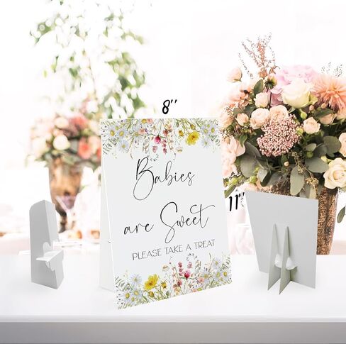 Thank You For Coming Please Take One Sign(8 x 11 Inch Table Sign with Holder), Wildflower Theme, Baby Shower/Bridal Shower Decoration Sign,Wedding Favor Sign-BSLP12 in Saudi Arabia