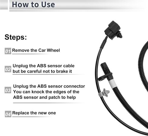 ABS Wheel Speed Sensor Front Left ABS Sensor Anti-lock Braking System Sensor No.956704D000 for Hyundai Entourage V6 3.8L 2007-2008 in Saudi Arabia