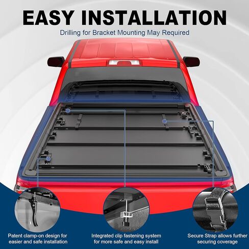MOSTPLUS Truck Bed Tonneau Cover Compatible for 2014-2018 Chevrolet Chevy Silverado/GMC Sierra 1500 in Saudi Arabia