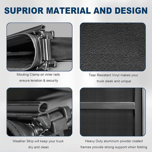 MOSTPLUS Truck Bed Tonneau Cover Compatible for 2014-2018 Chevrolet Chevy Silverado/GMC Sierra 1500 in Saudi Arabia