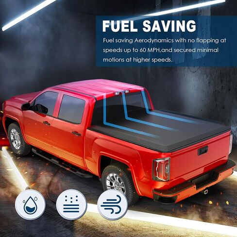 MOSTPLUS Truck Bed Tonneau Cover Compatible for 2014-2018 Chevrolet Chevy Silverado/GMC Sierra 1500 in Saudi Arabia