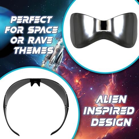 UNDERWRAPS Futuristic Sunglasses for Halloween - Rave Accessories for Men & Women, Oversized Rimless Space Glasses, Fashion Costume Glasses (Adult One Size) in Saudi Arabia