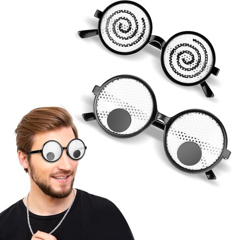 Halloween Decorations Googly Eyes Glasses Funny Shaking Eyeball Glasses Shades Party Costume Accessories Eyewear in Saudi Arabia