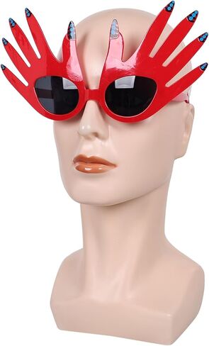هالوين قاتل المهرج تأثيري مضحكة نظارات ريد يدوية شمسية الإكسسوارات أزياء أزياء الأزياء in Kuwait