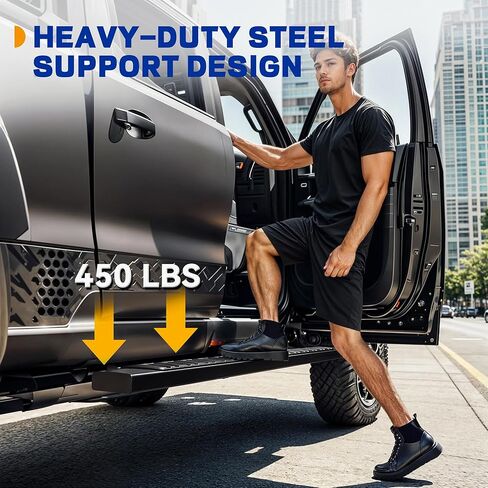 6.5 بوصات لوحات وخطوات متوافقة مع Chevy Silverado/GMC Sierra 2007-2018 1500 | 2019 Limited/Ld | 2007-2019 2500HD/3500HD تمديد/كابينة مزدوجة ، خطوة جانبية من الفولاذ المقاوم للصدأ in Saudi Arabia