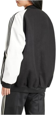 adidas womens SST سترة كبيرة الحجم الرياضية غير رسمية - أبيض - الحجم l in Saudi Arabia