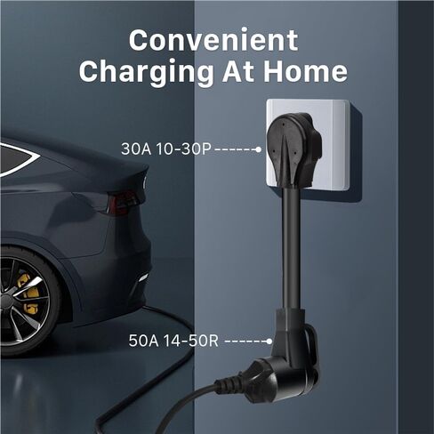 50Amp to 30Amp EV Charger Adapter Cord, Nema 10-30P Male to 14-50R Female Power Connector for Level 2 Charging (not for RVs), ETL Listed (NEMA 10-30P T0 14-50R) in Saudi Arabia