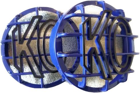 KC Hilites 6 "Grill Guards Covers KC Light ، Blue Blue مع مجموعة حروف سوداء من 2 (وليس لأبولو) in Kuwait