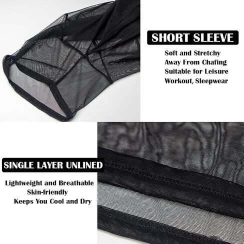 YINYOUYU Mens Mesh Shirt See Through Top Sexy Muscle Tee Lounge Short Sleeves Sheer Breathable T-Shirt Clubwear in Saudi Arabia