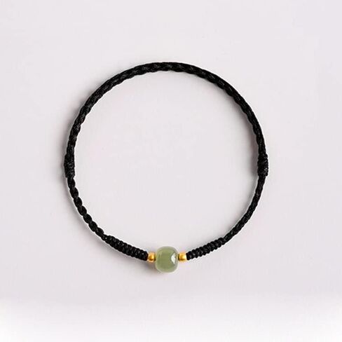 14K Gold Plated Good Luck Red Cord Bracelet Jadeite Bracelet, Lucky Jade Bracelet, Wish Bracelet, Protection Bracelet, Red string, Amulet Anklet for Protection and Luck Amulet in Kuwait