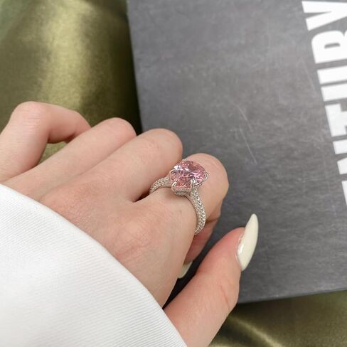 5CT LAB GROWN DAIMOND PEAR CUT WELDENT ، 18K WHITE GOLD PLATINTINTERINTERS FINDINGY RING FORMANTINGEN in Kuwait