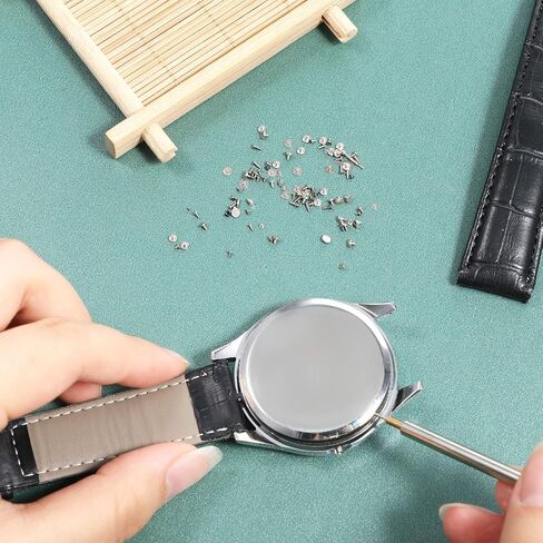 مراقبة مسامير ، 100pcs مشاهدة بطارية مشبك الساعات المسمار البلاغ استبدال أدوات إصلاح مجموعة لاستبدال مسامير البطارية القديم مشبك الساعات in Kuwait
